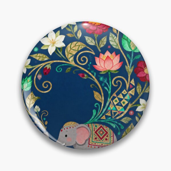 Item preview, Floral Elephant Illustration designed and sold by HappySproutArt.