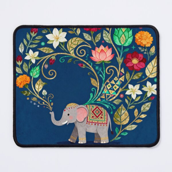 Item preview, Floral Elephant Illustration designed and sold by HappySproutArt.