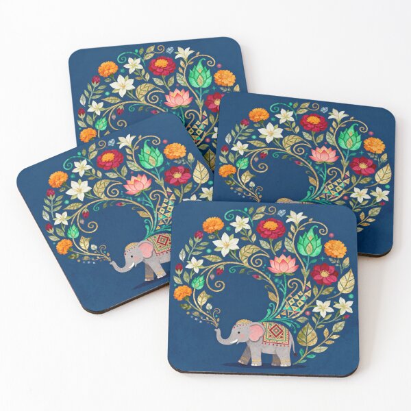 Item preview, Floral Elephant Illustration designed and sold by HappySproutArt.