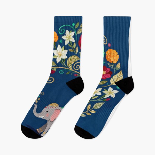 Item preview, Floral Elephant Illustration designed and sold by HappySproutArt.