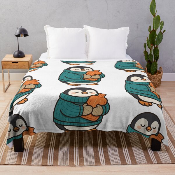 Item preview, Penguin in Chunky Sweater Hugging a Heat Pack designed and sold by Confuzz1ed.