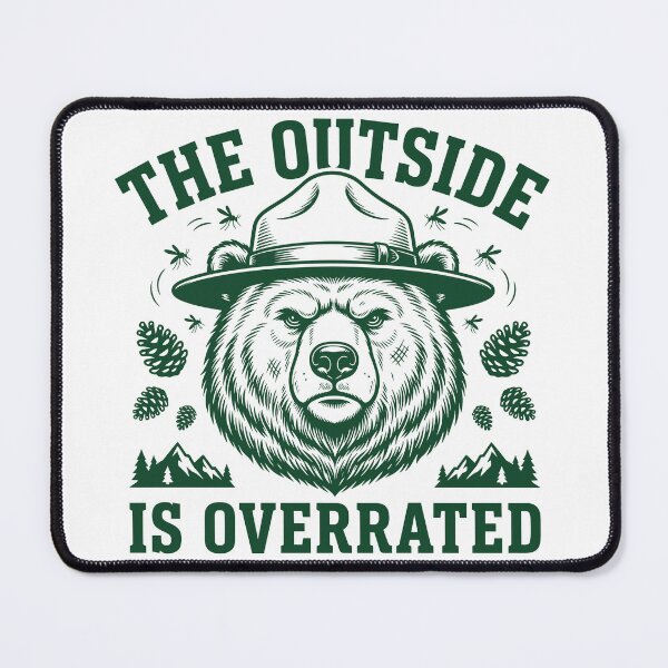 Item preview, Distressed slab-serif grizzly bear vector design with outdoor humor designed and sold by DiNata.