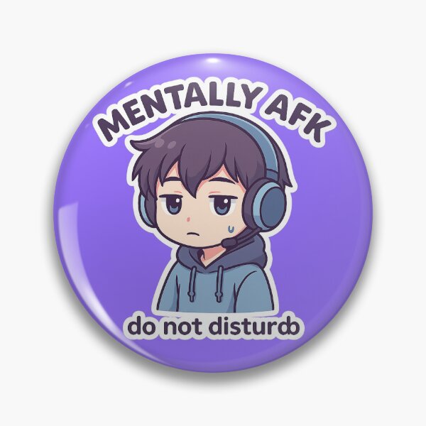 Item preview, Mentally AFK – Kawaii Gamer Anime Boy Sticker designed and sold by opidium.