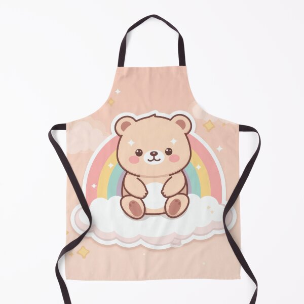 Item preview, Kawaii Rainbow Cloud Bear – Cute Pastel Bear Sticker designed and sold by Visualynx.
