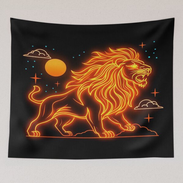 Item preview, Celestial Roaring Lion – Cosmic Jungle Art for Bold Souls, Astrology Lovers & Night Sky Fans designed and sold by Bright Nest Studio.