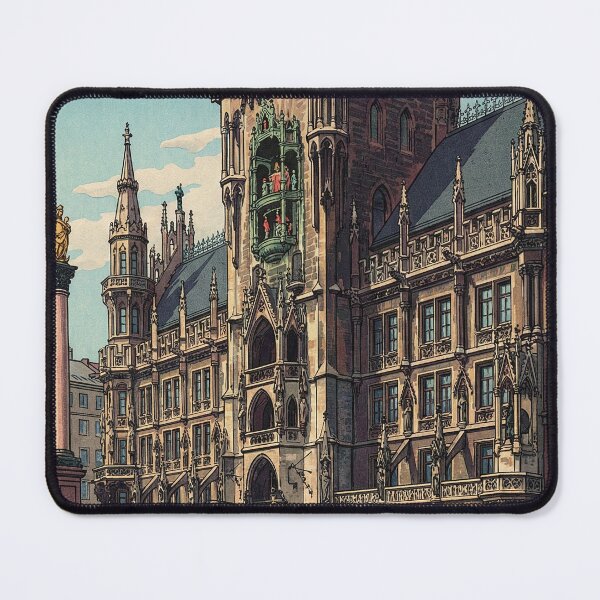 Item preview, Marienplatz of Munich Japanese Woodblock Print designed and sold by Takeda-art.
