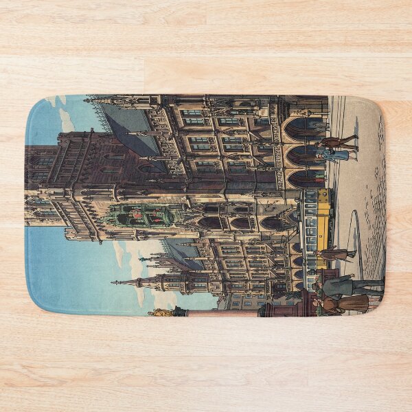 Item preview, Marienplatz of Munich Japanese Woodblock Print designed and sold by Takeda-art.