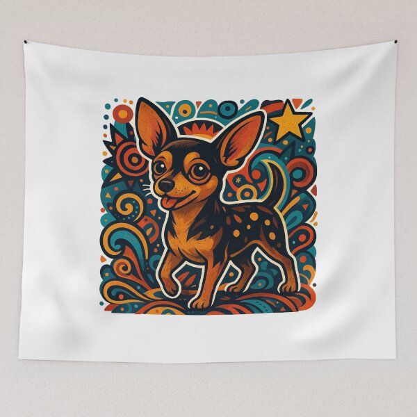 Item preview, Maximalist chiweenie illustration designed and sold by PopPizzazz.