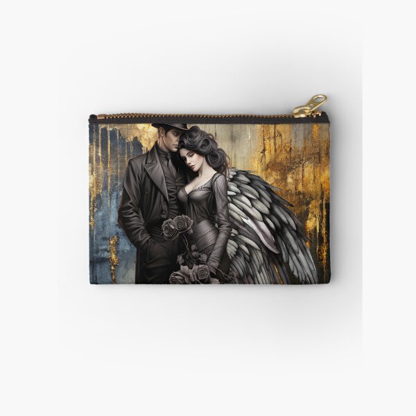 Artikelvorschau, gothic angel lovers – dark romance art – fallen wings aesthetic entworfen und verkauft von Traumrausch.