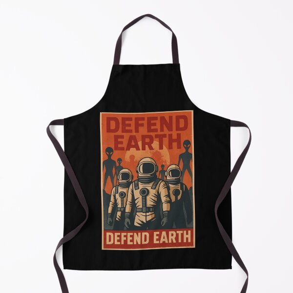Item preview, Retro Style Astronaut Poster with Defend Earth Message. designed and sold by The-T-In-Retro.