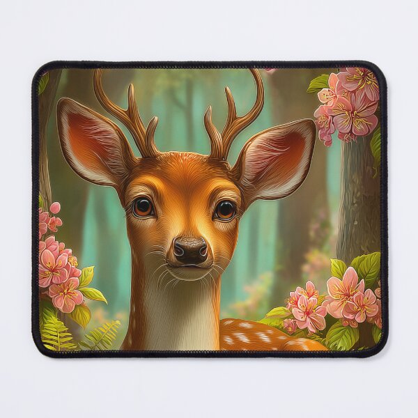 Item preview, Cute Deer in Floral Forest designed and sold by PetsArt.