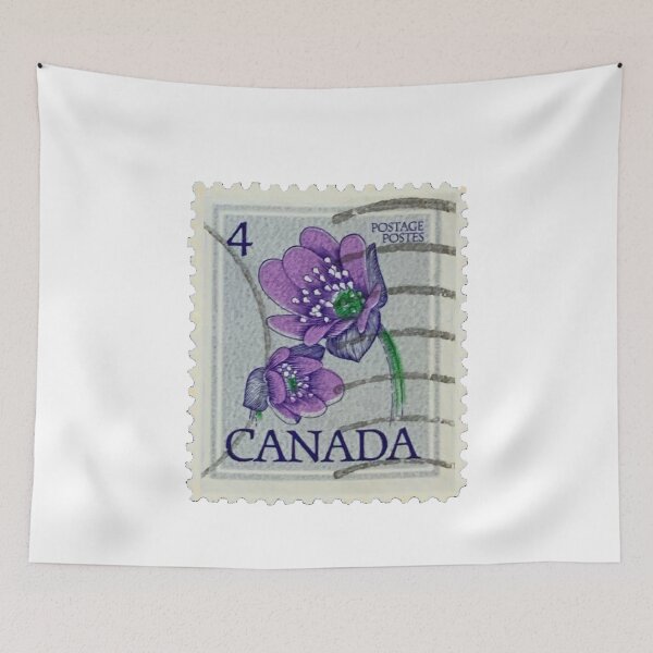 Item preview, Vintage Canadian Violet Flower Postage Stamp designed and sold by red-amber65.