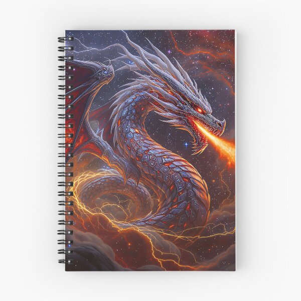 Aperçu de l'œuvre Cosmic Fire Dragon créée et vendue par Aurea Geometry.