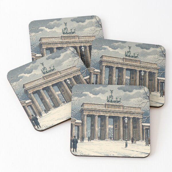 Item preview, Brandenburg Gate in Winter Japanese Woodblock Print designed and sold by Takeda-art.