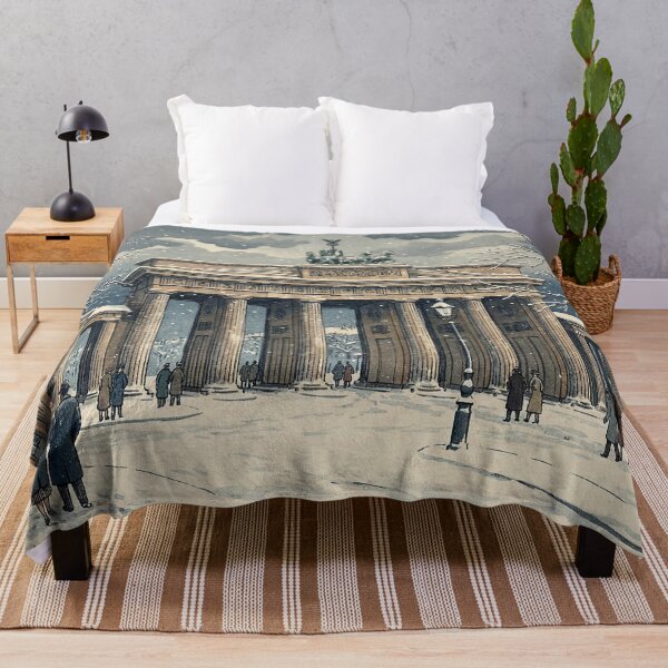 Item preview, Brandenburg Gate in Winter Japanese Woodblock Print designed and sold by Takeda-art.
