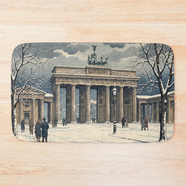 Item preview, Brandenburg Gate in Winter Japanese Woodblock Print designed and sold by Takeda-art.