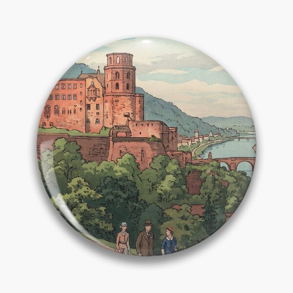 Item preview, Heidelberg Castle Japanese Woodblock Print designed and sold by Takeda-art.