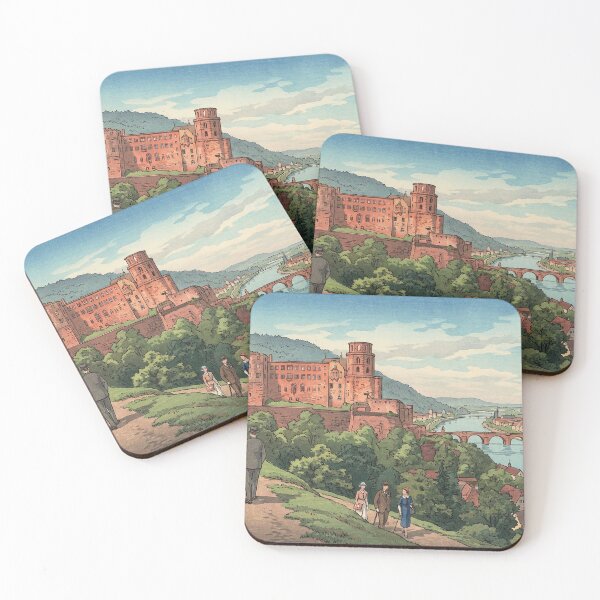 Item preview, Heidelberg Castle Japanese Woodblock Print designed and sold by Takeda-art.