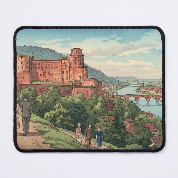 Item preview, Heidelberg Castle Japanese Woodblock Print designed and sold by Takeda-art.