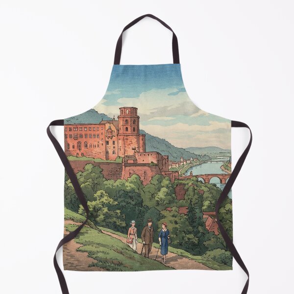 Item preview, Heidelberg Castle Japanese Woodblock Print designed and sold by Takeda-art.