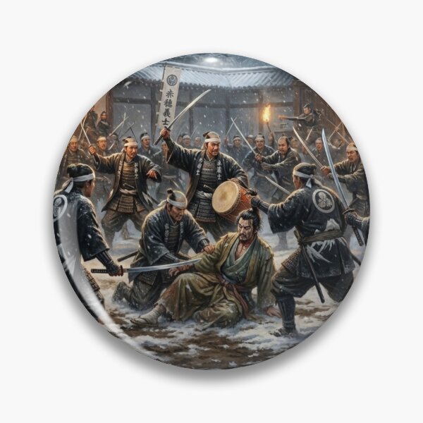 Item preview, 47 Ronin – Night of Vengeance | Samurai Art Print designed and sold by Mori-no-Akari.