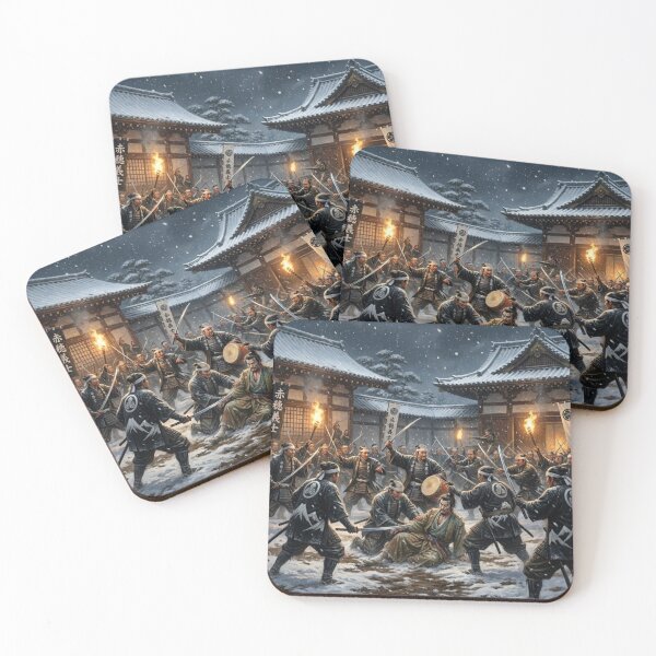 Item preview, 47 Ronin – Night of Vengeance | Samurai Art Print designed and sold by Mori-no-Akari.