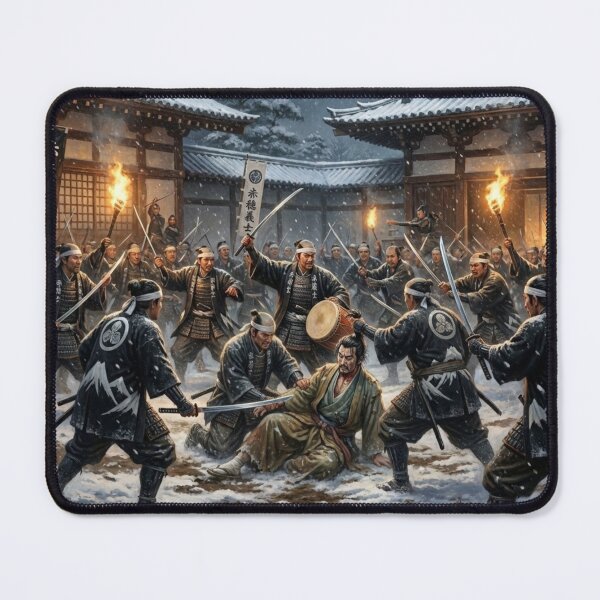 Item preview, 47 Ronin – Night of Vengeance | Samurai Art Print designed and sold by Mori-no-Akari.