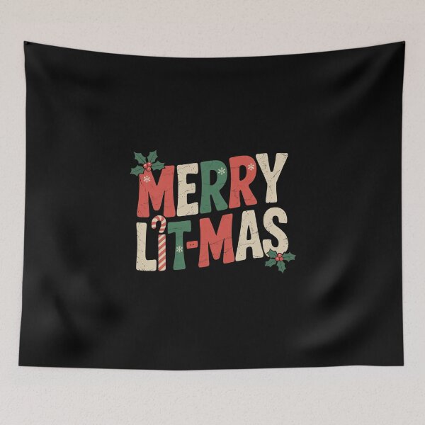 Item preview, Merry Lit-mas Book Lover Holiday designed and sold by MagicWander.