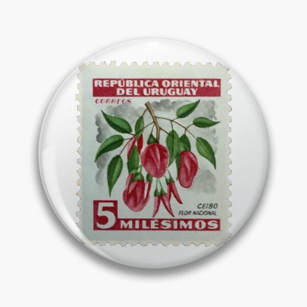 Item preview, Uruguay Red Flowers Postage Stamp designed and sold by red-amber65.