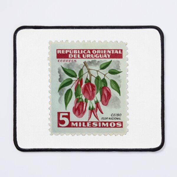 Item preview, Uruguay Red Flowers Postage Stamp designed and sold by red-amber65.