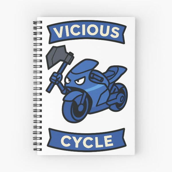 Item preview, Vicious Cycle Battle Bike Cartoon Design designed and sold by TeeTimeTreasure.