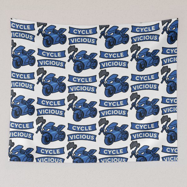 Item preview, Vicious Cycle Battle Bike Cartoon Design designed and sold by TeeTimeTreasure.