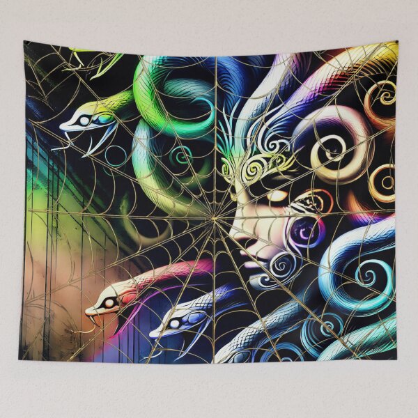 Item preview, medusa serpent queen – dark fantasy art – cosmic venom vision designed and sold by Traumrausch.