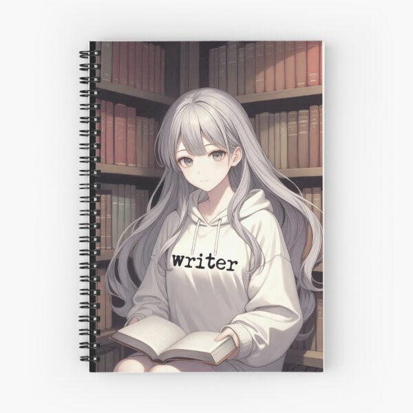 Item preview, Anime Writer Girl Reading in a Cozy Library Nook – Aesthetic Book Lover Design designed and sold by JaneMcCarthyDNA.