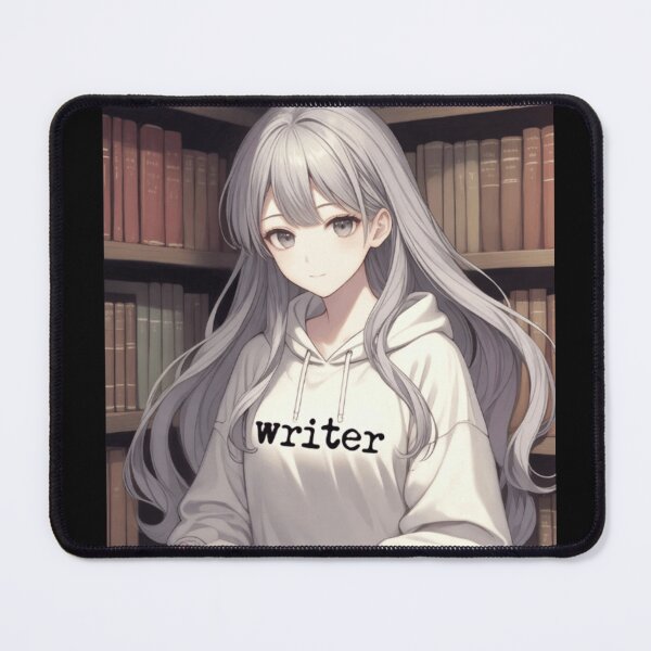 Item preview, Anime Writer Girl Reading in a Cozy Library Nook – Aesthetic Book Lover Design designed and sold by JaneMcCarthyDNA.