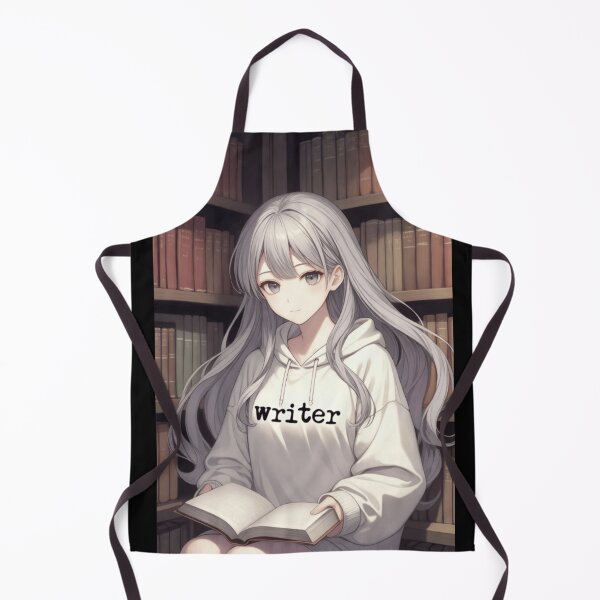 Item preview, Anime Writer Girl Reading in a Cozy Library Nook – Aesthetic Book Lover Design designed and sold by JaneMcCarthyDNA.