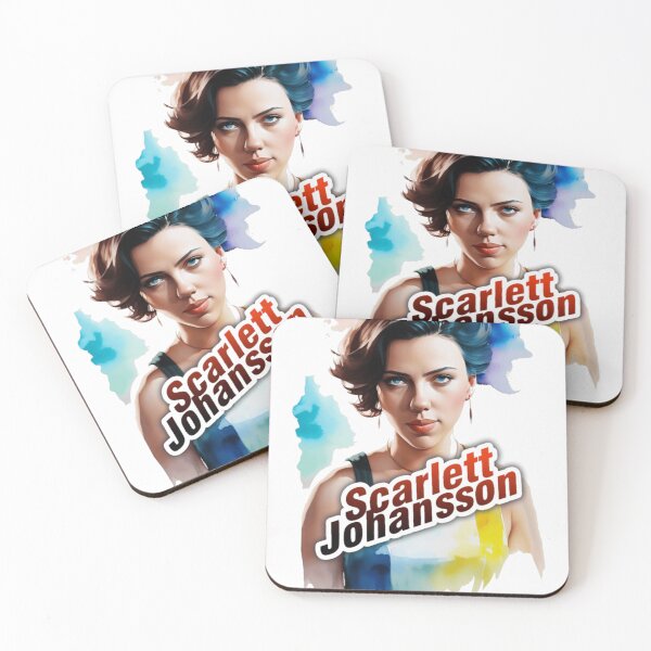 Item preview, Art – Scarlett Johansson 21 Paint Splash Blue White designed and sold by WalSaue.