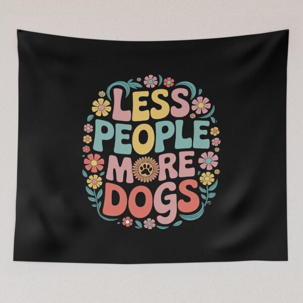 Item preview, Dog Mama Less People More Dogs Groovy Vibes Funny Dog4  designed and sold by InspiredFoul.