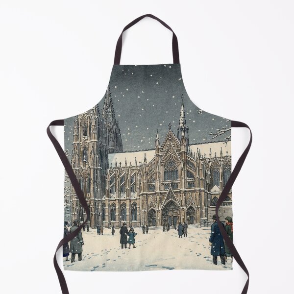 Item preview, Cologne Cathedral in Winter Japanese Woodblock Print designed and sold by Takeda-art.