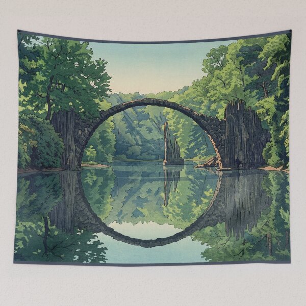 Item preview, Germany Devil’s Bridge Japanese Woodblock Print designed and sold by Takeda-art.