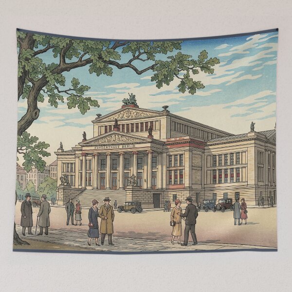 Item preview, The Konzerthaus Berlin Japanese Woodblock Print designed and sold by Takeda-art.