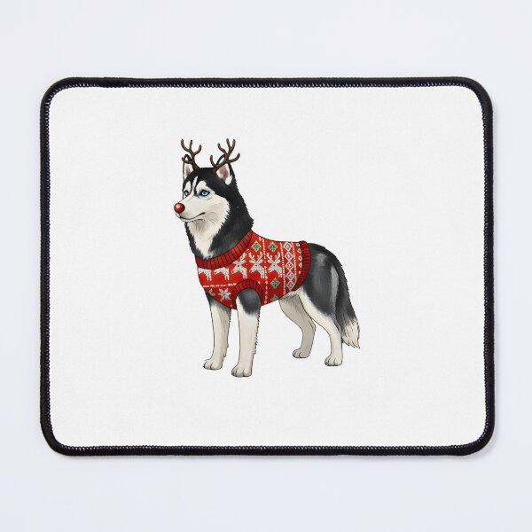 Item preview, Husky Christmas Reindeer Dog designed and sold by Steele-Art.
