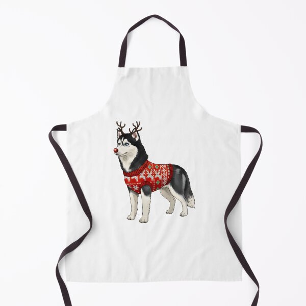 Item preview, Husky Christmas Reindeer Dog designed and sold by Steele-Art.