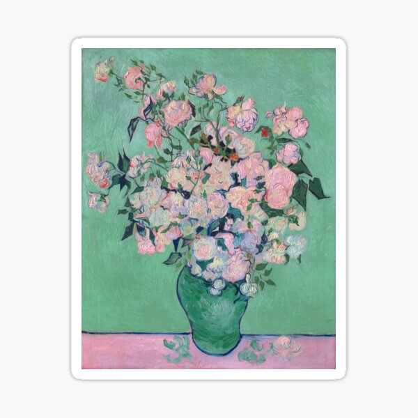 Item preview, Pink Roses in a Vase, Vincent van Gogh designed and sold by Vicky Brago-Mitchell®.
