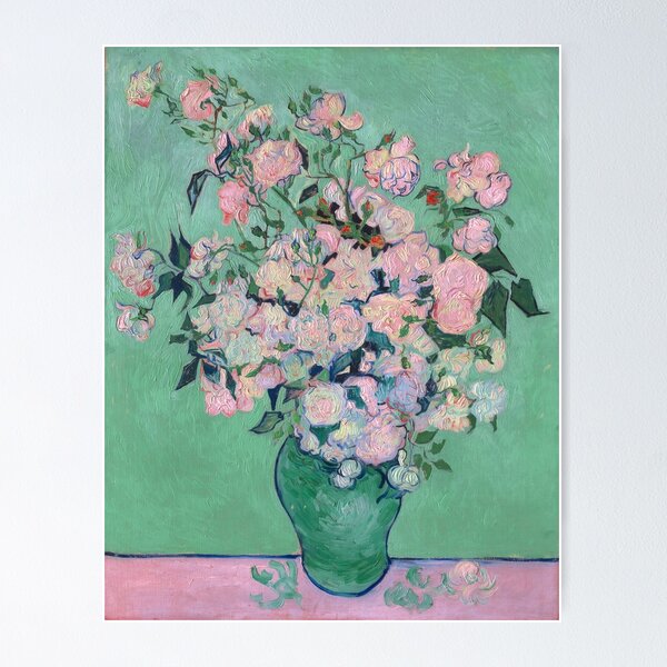 Item preview, Roses roses dans un vase, Vincent van Gogh designed and sold by Vicky Brago-Mitchell®.