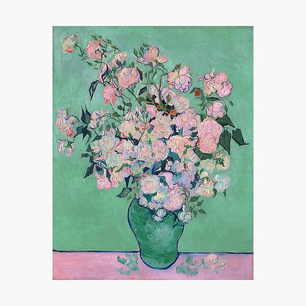 Item preview, Pink Roses in a Vase, Vincent van Gogh designed and sold by Vicky Brago-Mitchell®.