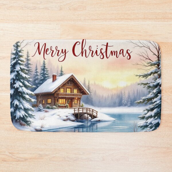 Item preview, Chalet by the lake, Merry Christmas designed and sold by jefboutique6150.