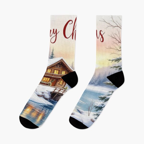 Item preview, Chalet by the lake, Merry Christmas designed and sold by jefboutique6150.