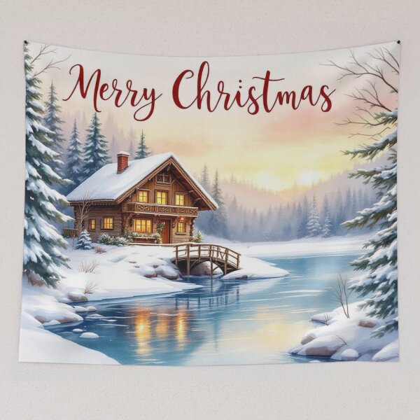 Item preview, Chalet by the lake, Merry Christmas designed and sold by jefboutique6150.
