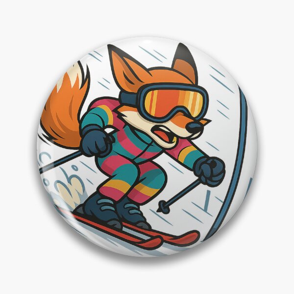 Item preview, Skiing Fox in Colorful Suit designed and sold by photoparadise22.